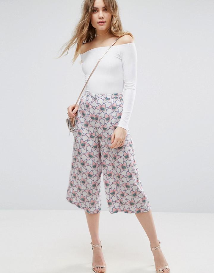 Traffic People Printed Culottes - Multi
