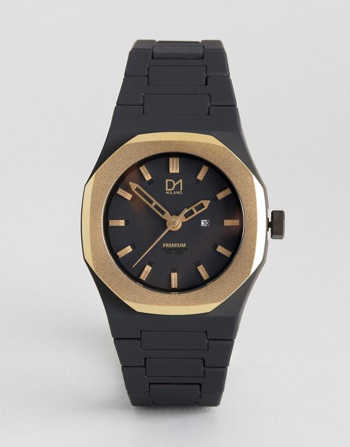 D1 Milano Premium Collection Black And Gold Watch - Black