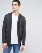 Casual Friday Fine Knit Cardigan With Pockets - Gray