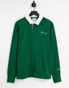Champion Small Script Logo Rugby Polo In Green