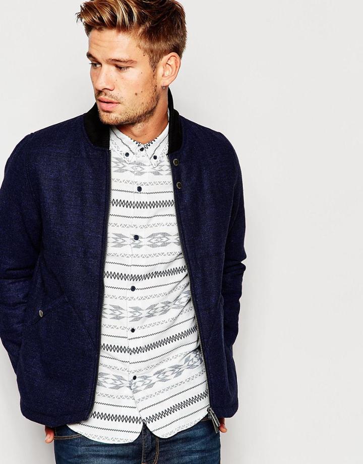 Native Youth Bomber Jacket - Navy