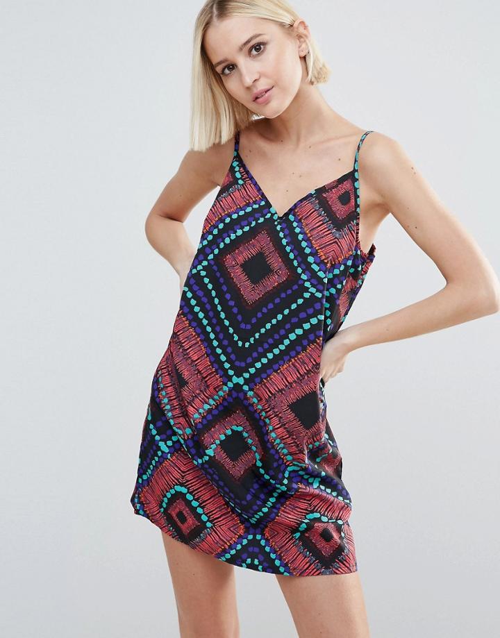 Brave Soul Printed Cami Dress - Pink