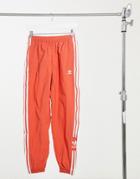 Adidas Originals Nylon Track Pant In Red