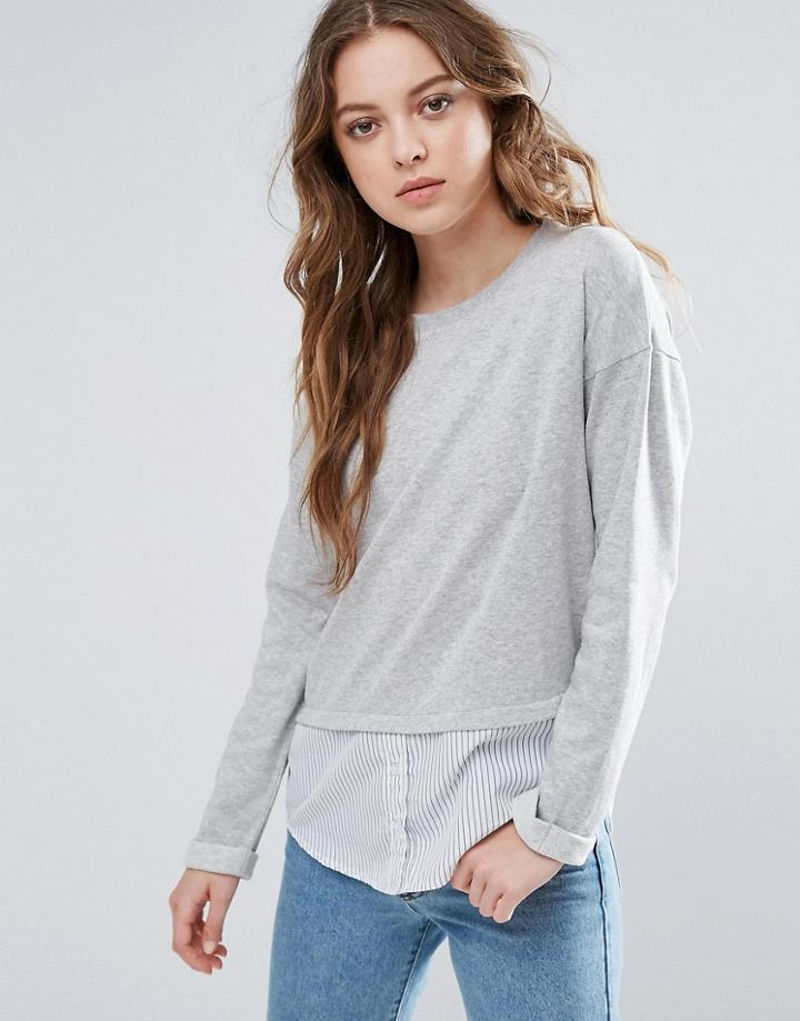 Blend She Clara Layered Sweat Top - Multi