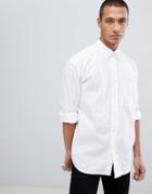 Boss Leight Relaxed Fit Buttondown Oxford Shirt In White - White