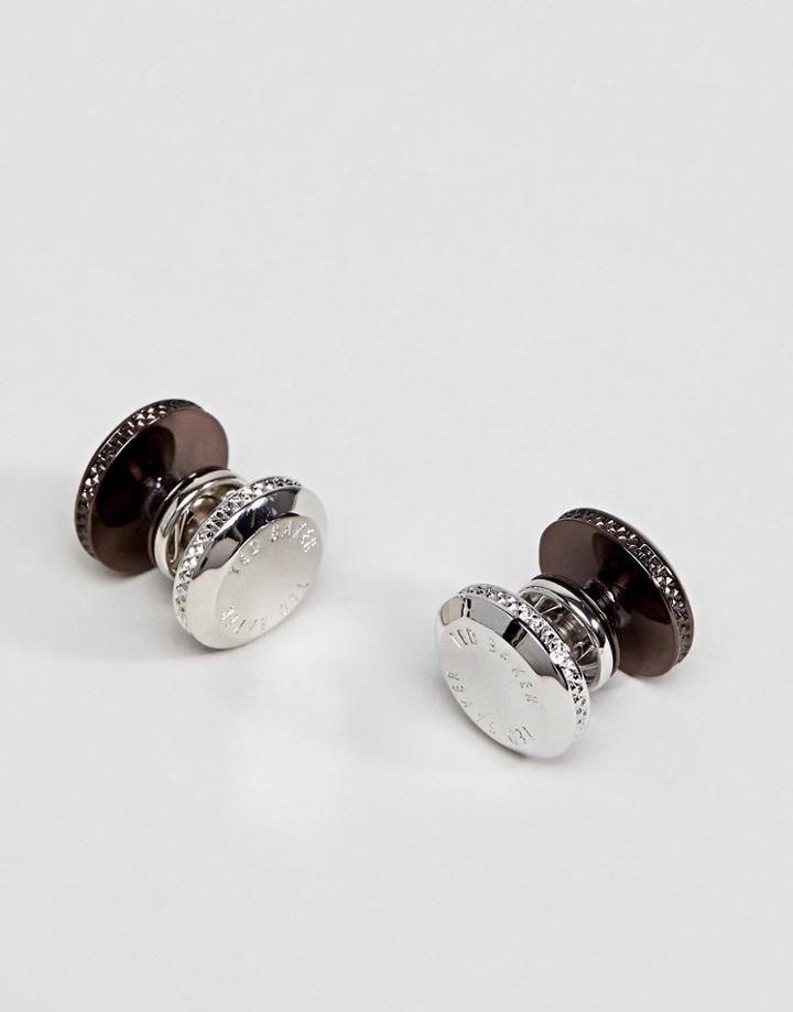 Ted Baker Liftit Reversible Cufflinks In Brown/gold - Brown