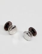 Ted Baker Liftit Reversible Cufflinks In Brown/gold - Brown