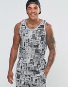 Adidas Originals Graphic Logo Tank In Gray Az1145 - Gray