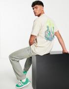 Pull & Bear 'rick And Morty' T-shirt In Beige-neutral