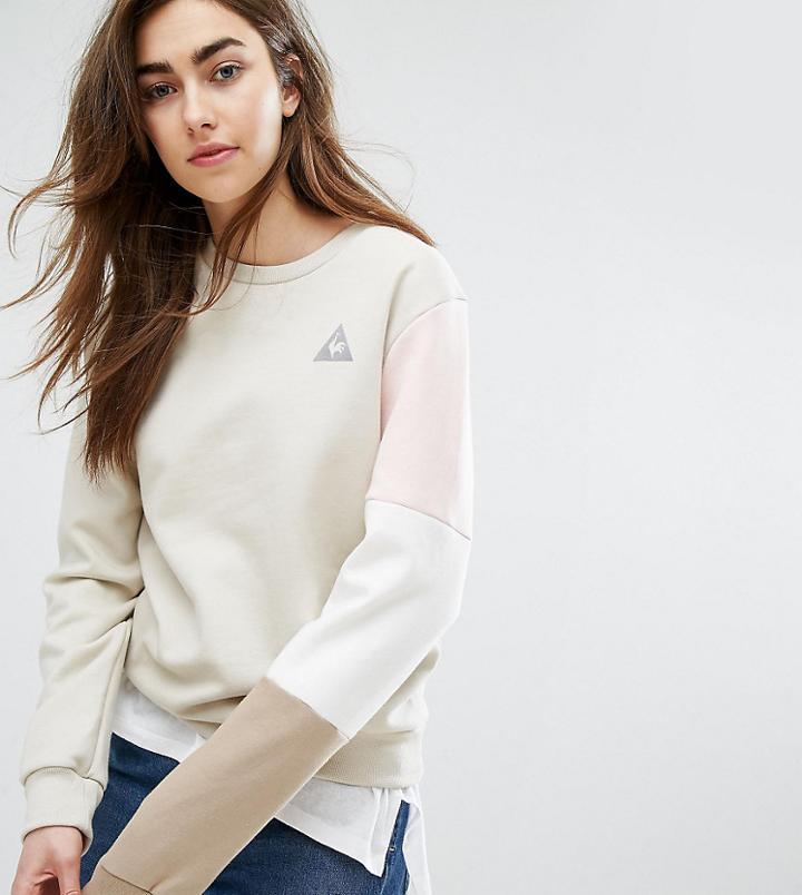 Le Coq Sportif Exclusive To Asos Tricolor Sweatshirt In Neutrals - Multi