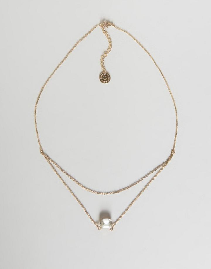 Johnny Loves Rosie Double Chain Layering Necklace - Gold