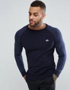 Le Shark Raglan Sleeve Cotton Knit - Navy