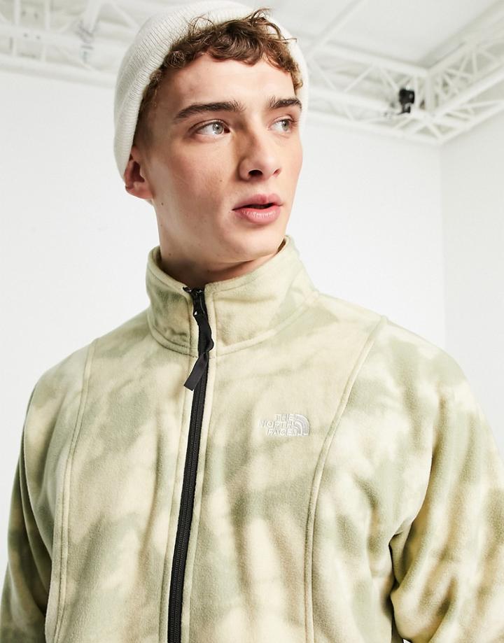 The North Face Tka Attitude Quarter Zip Fleece In Beige Camo-neutral