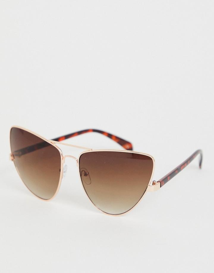 Jeepers Peepers Cat Eye Sunglasses - Brown
