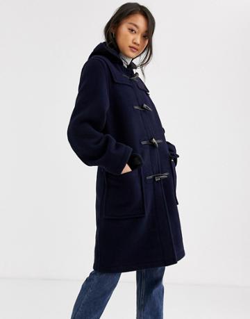 Gloveral Original Duffle Mid Length Duffle Coat In Wool Blend