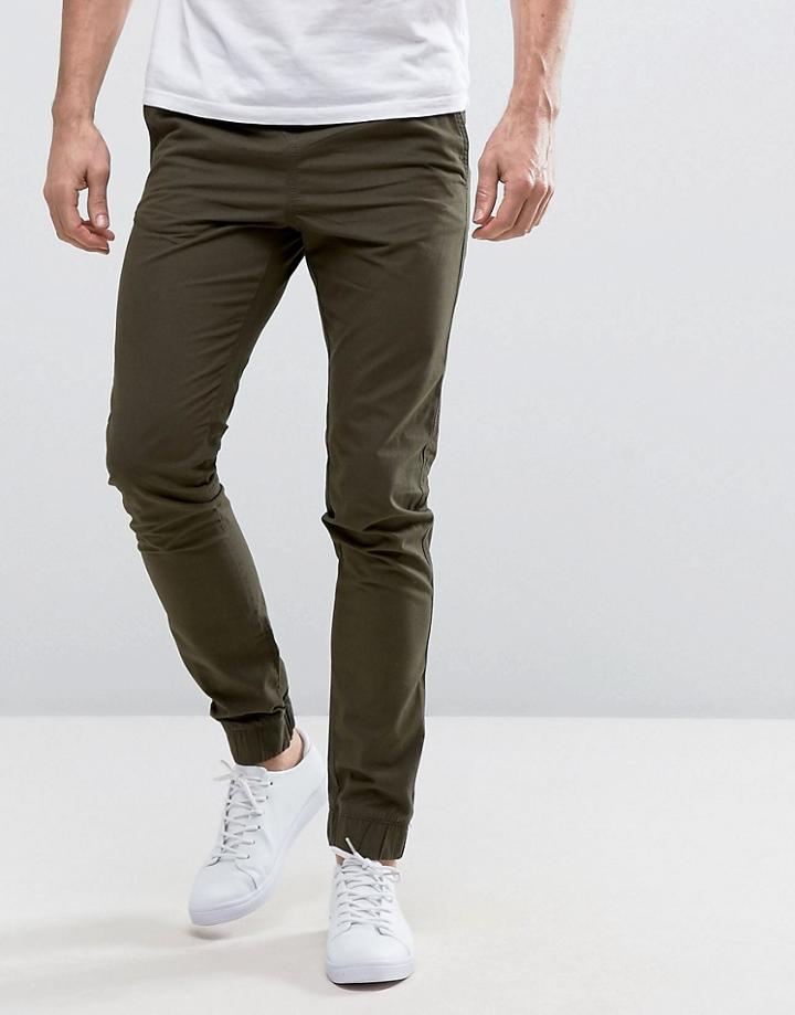 Produkt Slim Fit Chino With Cuffed Hem - Green