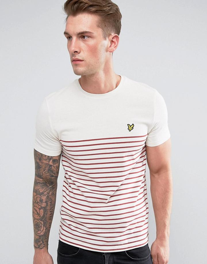 Lyle & Scott Breton Stripe T-shirt Red - Red