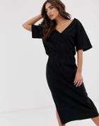 G-star Bodhana Drapey Midi Dress-black