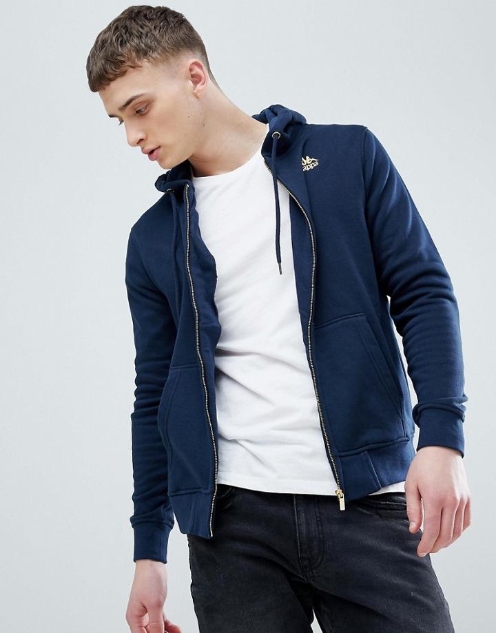 Kappa Zip Thru Hoodie - Blue