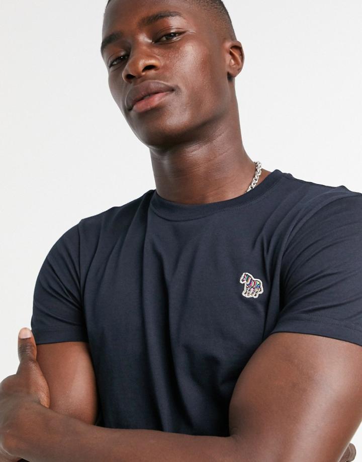 Ps Paul Smith Zebra Logo T-shirt In Navy