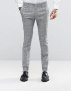 Religion Skinny Prince Of Wales Trousers - Gray