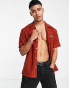 River Island Textured Shirt In Rust