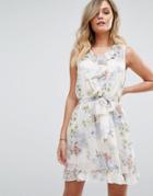 Miss Selfridge Floral Wrap Tea Dress - Multi