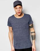 Cheap Monday T-shirt Cap Pocket Crew Neck In Black Melange - Moon Black