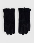 Barneys Original Suede Touchscreen Gloves In Black