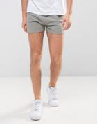 Asos Jersey Runner Short With Contrast Panel In Gray - Gray