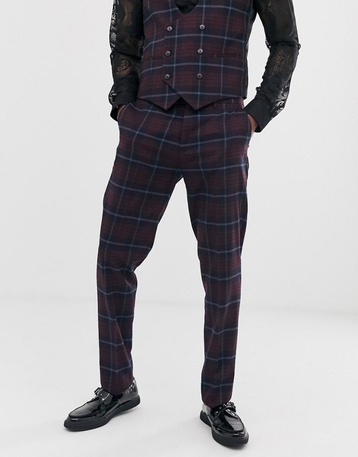 Devils Advocate Slim Fit Check Pants