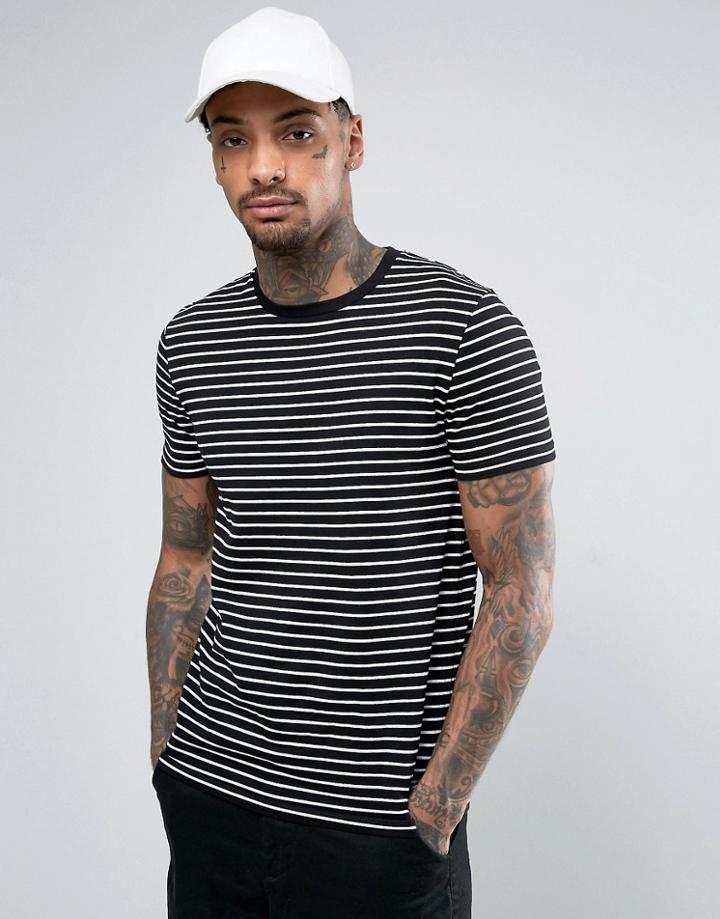 Asos Stripe T-shirt - Black