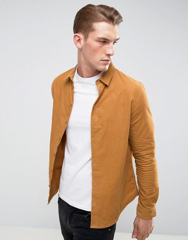 Another Influence Cord Shirt - Tan
