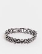 Designb Ball Chain Bracelet In Gunmetal-silver