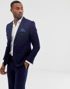 Harry Brown Mid-blue Chalk Pinstripe Slim Fit Jacket - Blue