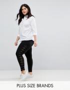 New Look Curve Lace Up Legging - Black