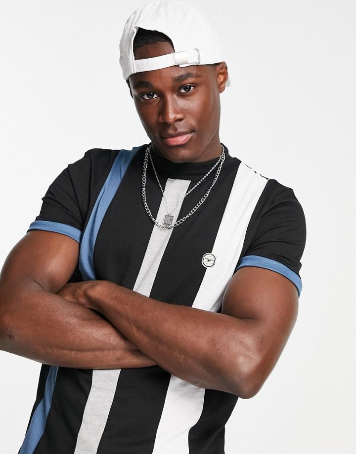 Le Breve Striped T-shirt In Black