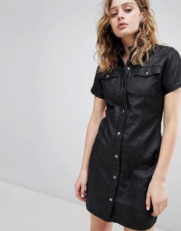 Goosecraft Leather Western Dress - Black