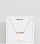Johnny Loves Rosie Rose Gold Plated J Initial Bar Necklace - Gold