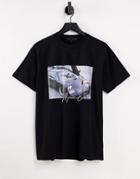 Mennace T-shirt In Black With Car Front And Logo Back Print