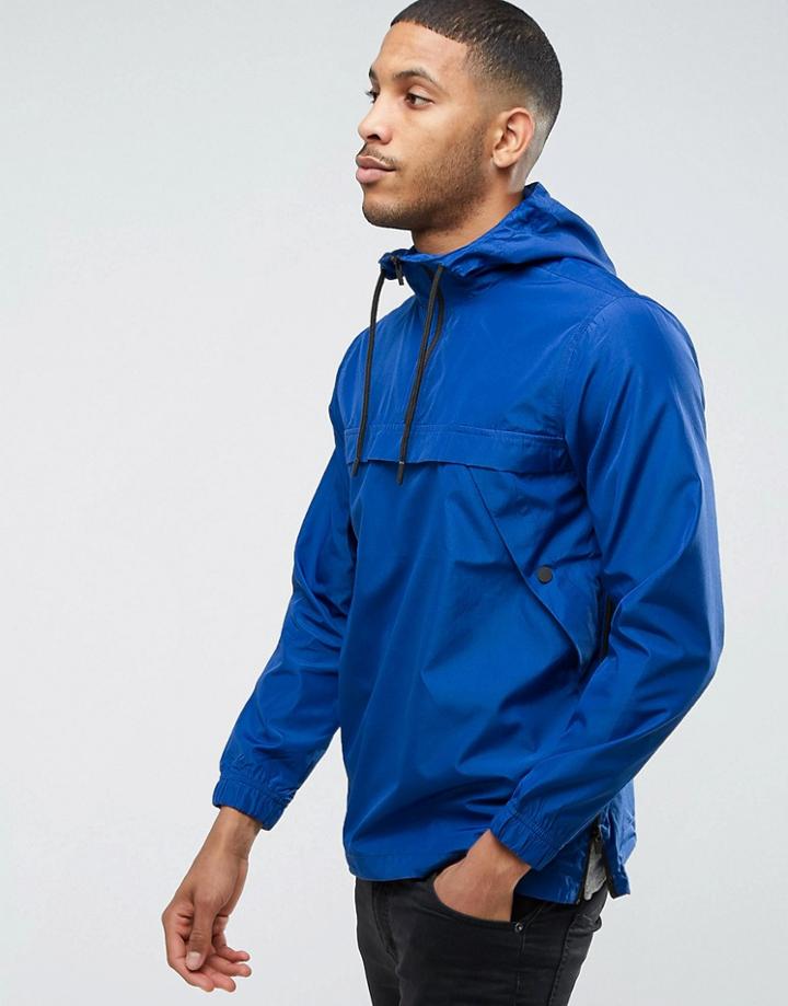 Brave Soul Festival Lightweight Wind Runner Overhead Jacket - Blue