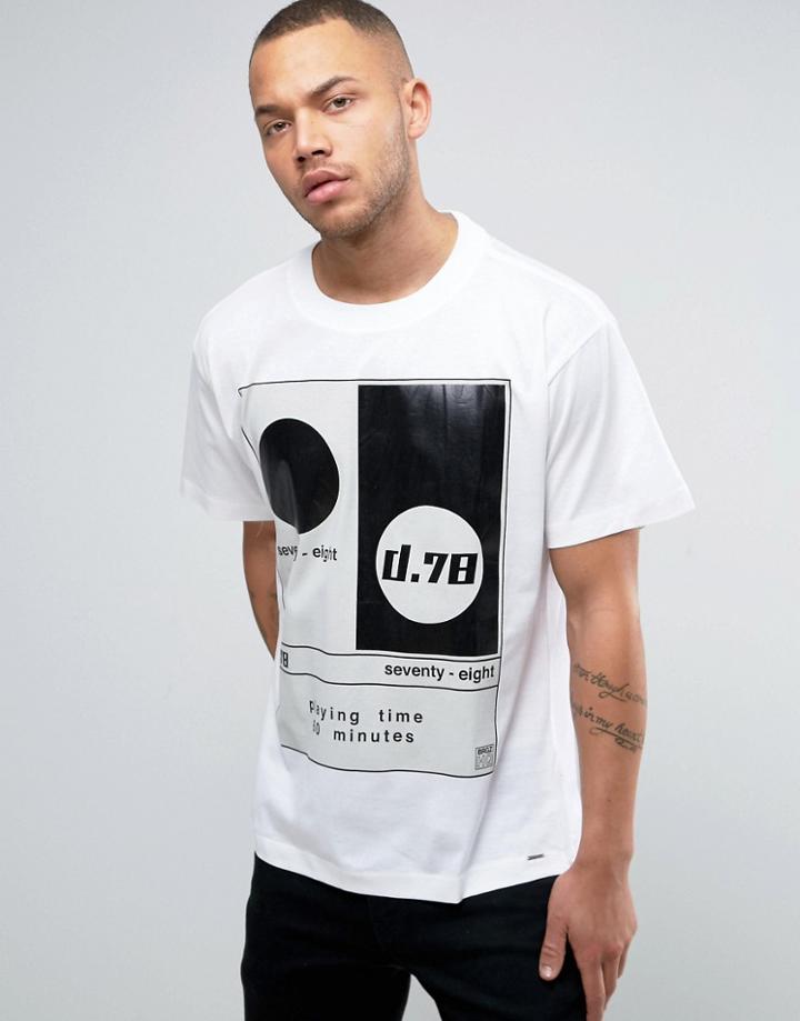 Diesel T-wallace - Na Tape Print T-shirt - White