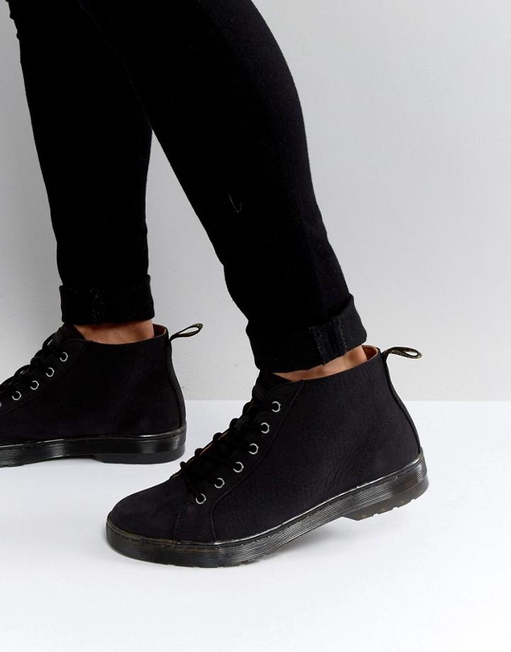 Dr Martens Coburg 6 Eye Nubuck Boots - Black
