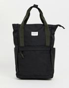 Asos Design Backpack In Black With Green Straps
