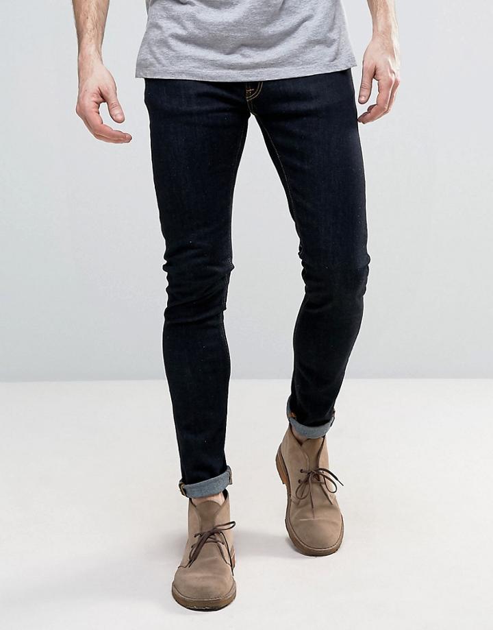 Nudie Skinny Lin Super Skinny Jeans Dry Deep Orange - Navy