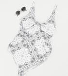 Asos Design Maternity Knot Front Swimsuit In White Bandana Print-multi