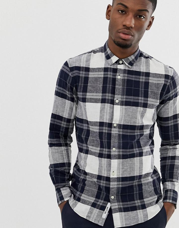 Only & Sons Checked Shirt - Blue