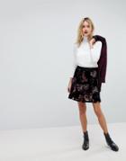Vero Moda Bold Floral Print Skater Skirt - Multi