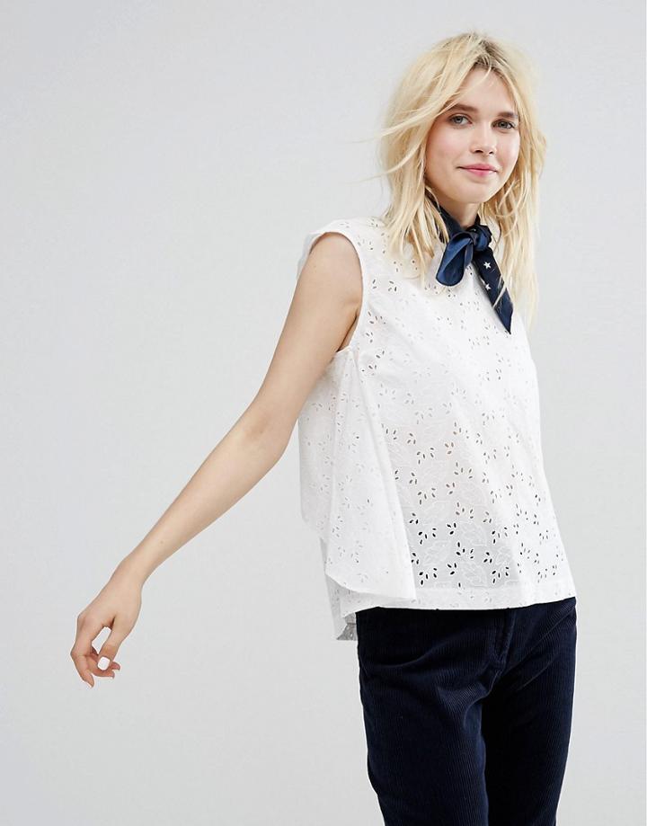 Paul & Joe Sister Broderie Top - White