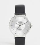 Reclaimed Vintage Inspired Leather Strap Watch In Black Exclusive To Asos - Black